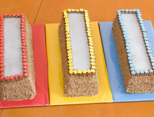 obrázek dortu - dort Barevné řezy pro 50 lidí