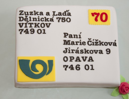 obrázek dortu - dort Dopisní obálka