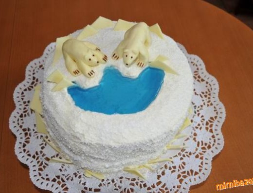 obrázek dortu - dort Lední medvědi