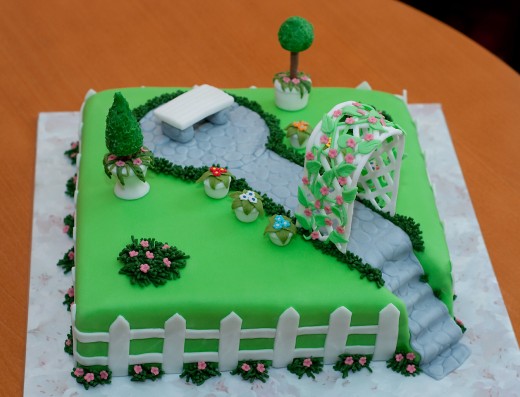 obrázek dortu - dort Okrasná zahrada