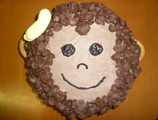 obrázek dortu - dort Opička z lupínek