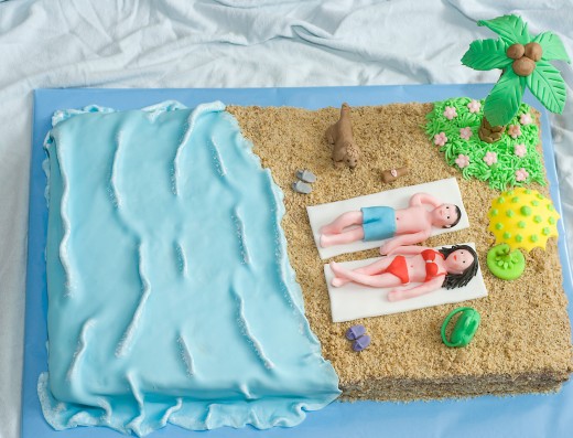 obrázek dortu - dort Pláž