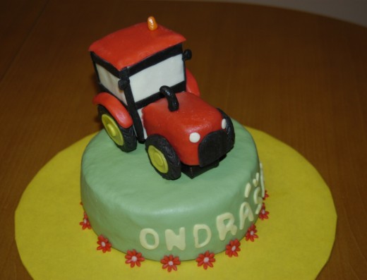obrázek dortu - dort Traktor