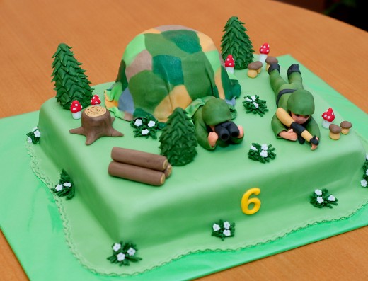 obrázek dortu - dort Vojenský dort